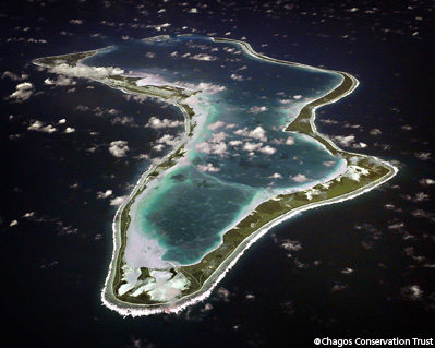 Aerial photo of Diego Garcia